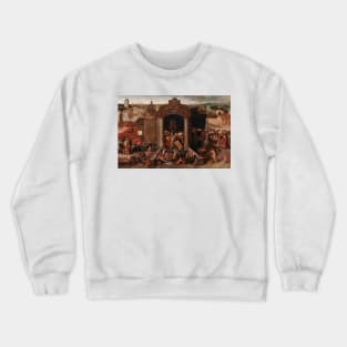 Christ Driving the Traders from the Temple by Pieter Bruegel the Elder Crewneck Sweatshirt